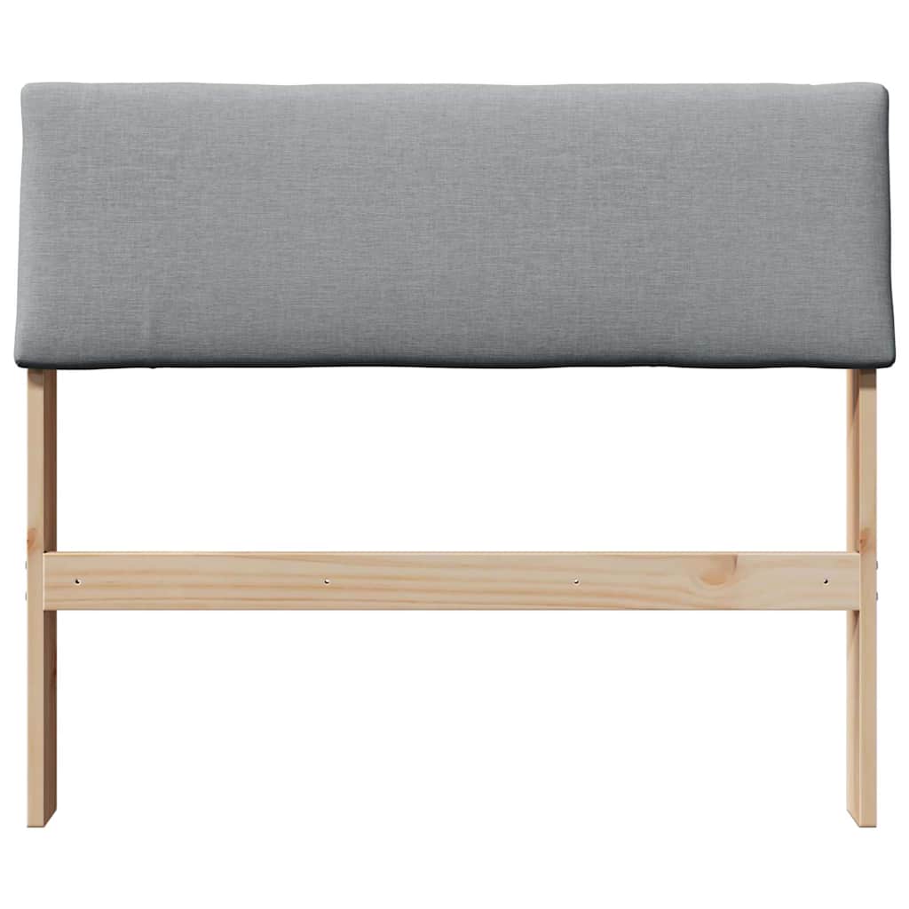 Gepolstertes Kopfteil Hellgrau 100 cm Massives Kiefernholz