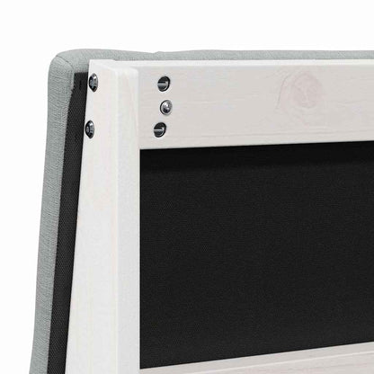 Gepolstertes Kopfteil Hellgrau 90 cm Massives Kiefernholz