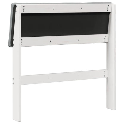 Gepolstertes Kopfteil Hellgrau 80 cm Massives Kiefernholz