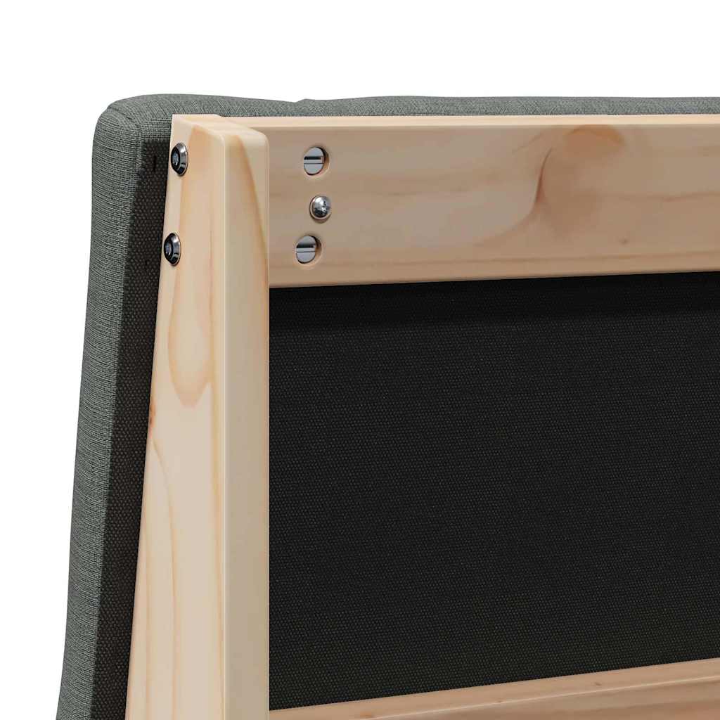 Gepolstertes Kopfteil Dunkelgrau 75 cm Massives Kiefernholz