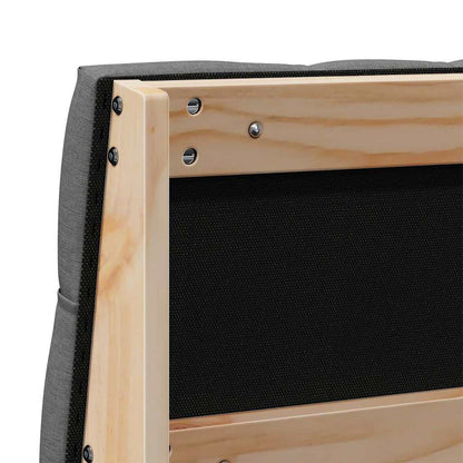 Gepolstertes Kopfteil Dunkelgrau 200 cm Massives Kiefernholz