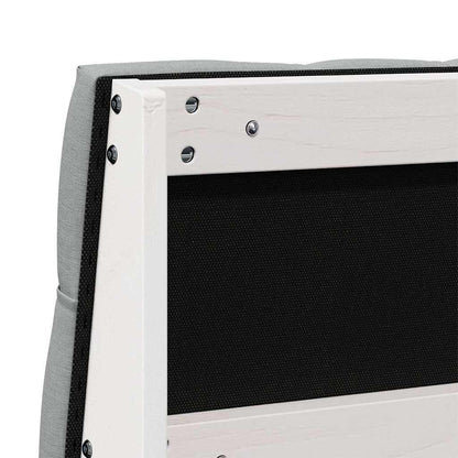 Gepolstertes Kopfteil Hellgrau 200 cm Massives Kiefernholz