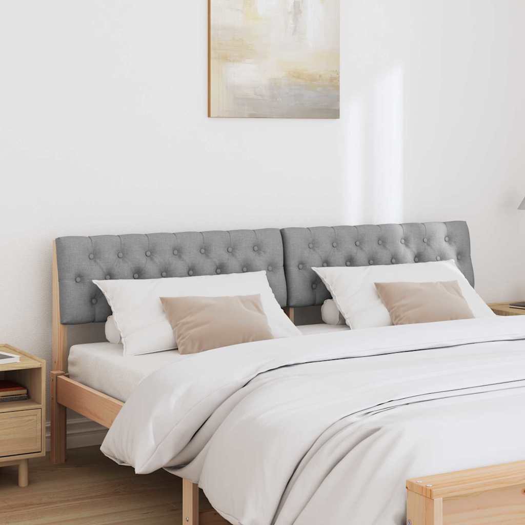 Gepolstertes Kopfteil Hellgrau 180 cm Massives Kiefernholz