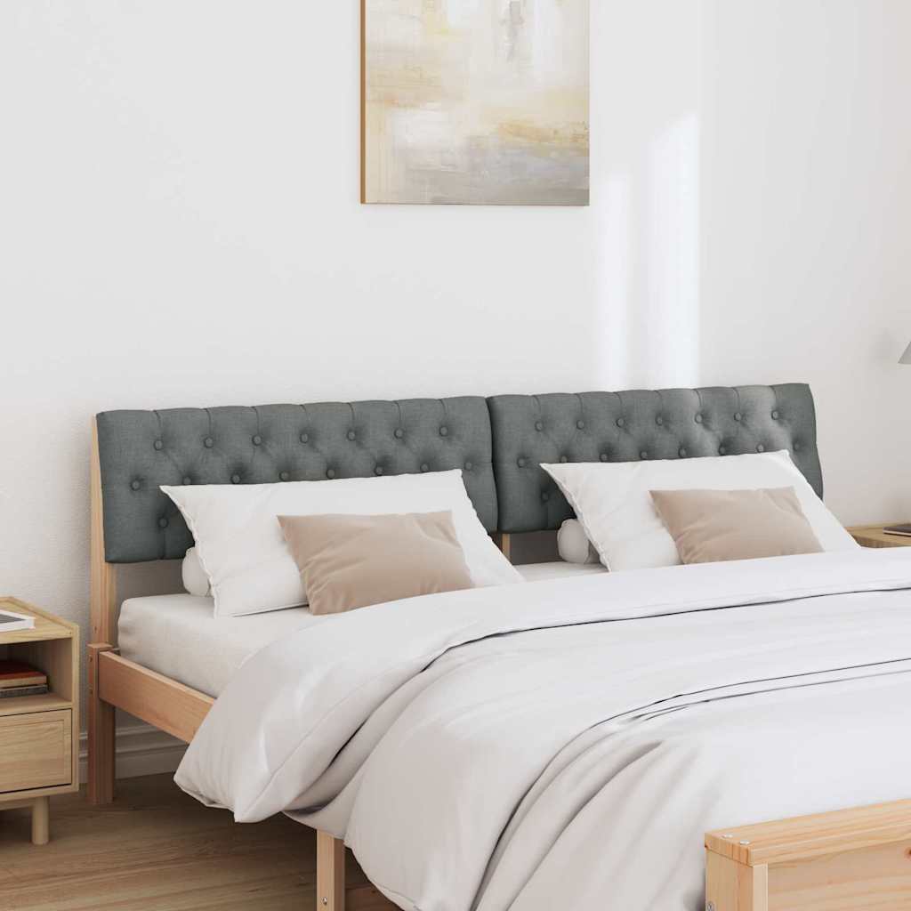 Gepolstertes Kopfteil Dunkelgrau 180 cm Massives Kiefernholz