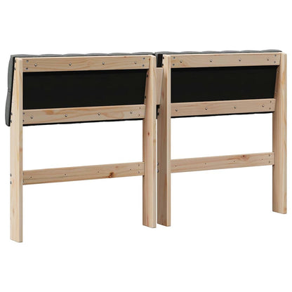 Gepolstertes Kopfteil Dunkelgrau 160 cm Massives Kiefernholz