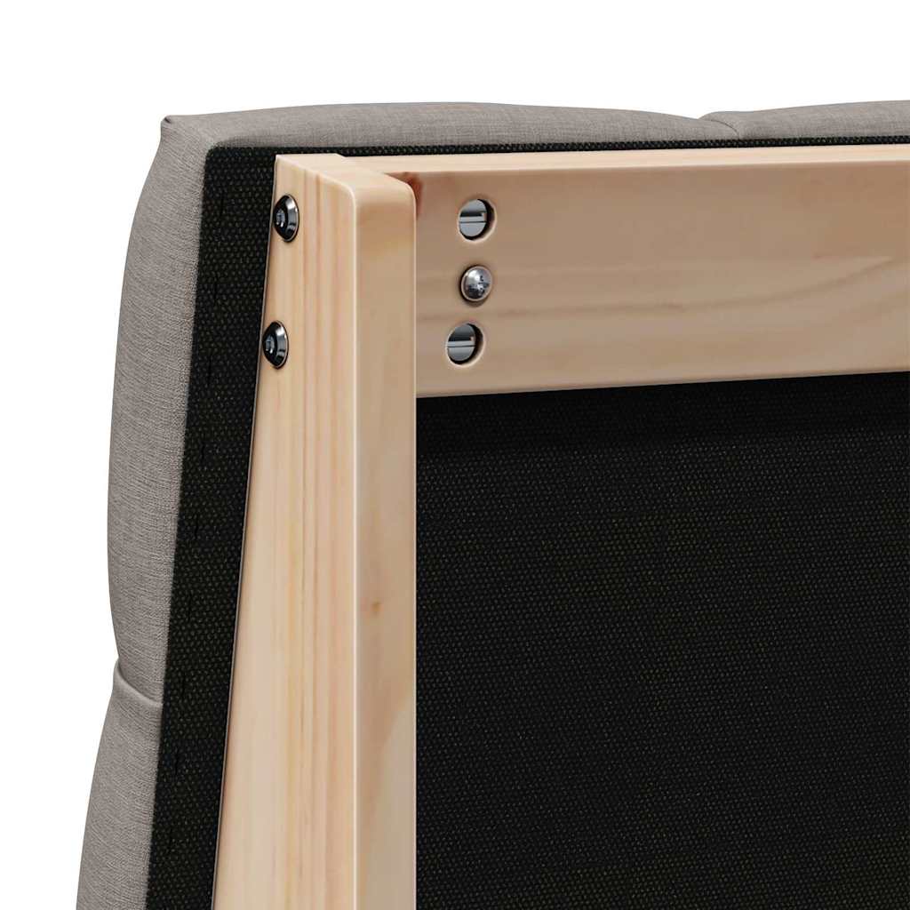 Gepolstertes Kopfteil Taupe 100 cm Massives Kiefernholz