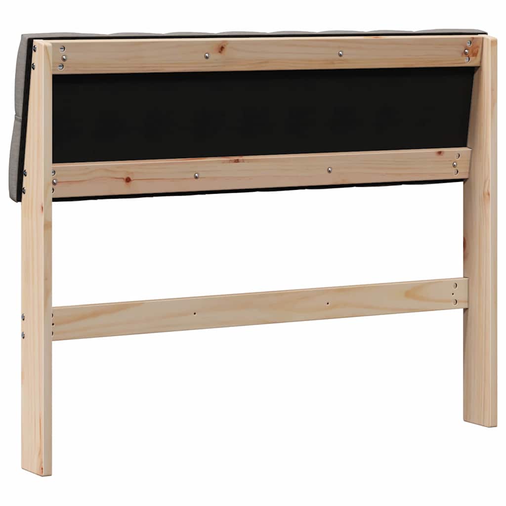 Gepolstertes Kopfteil Taupe 100 cm Massives Kiefernholz