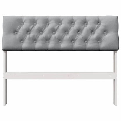 Gepolstertes Kopfteil Hellgrau 100 cm Massives Kiefernholz