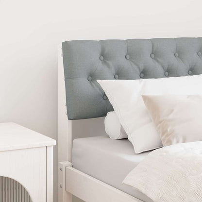 Gepolstertes Kopfteil Hellgrau 80 cm Massives Kiefernholz