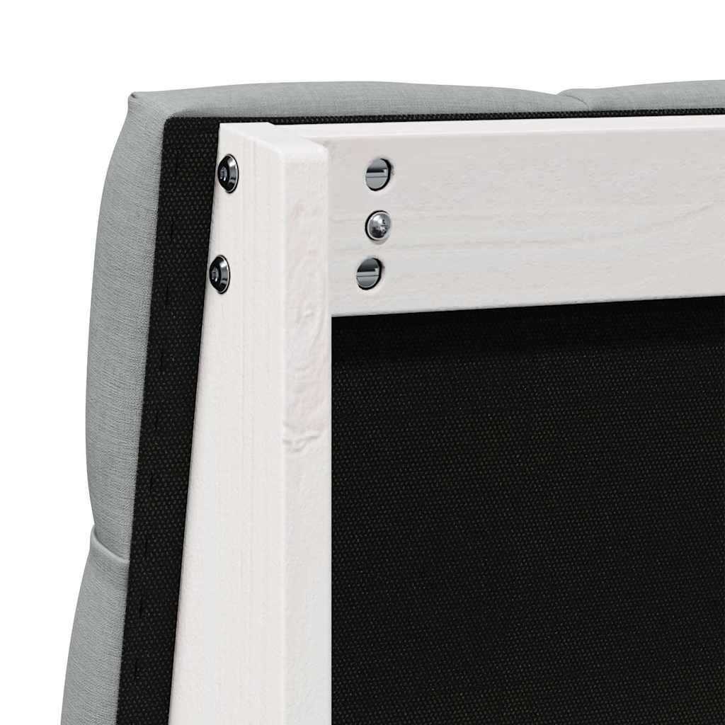 Gepolstertes Kopfteil Hellgrau 75 cm Massives Kiefernholz