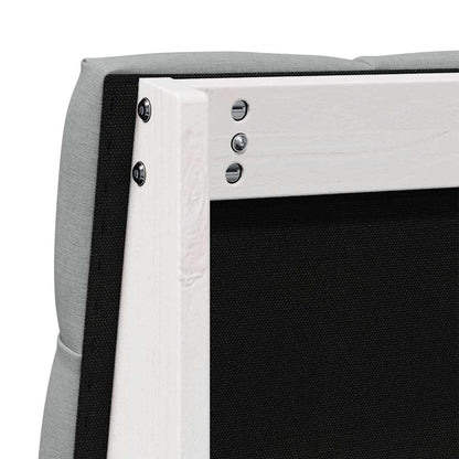 Gepolstertes Kopfteil Hellgrau 75 cm Massives Kiefernholz