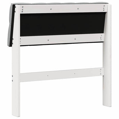 Gepolstertes Kopfteil Hellgrau 75 cm Massives Kiefernholz