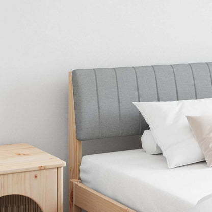 Gepolstertes Kopfteil Hellgrau 200 cm Massives Kiefernholz