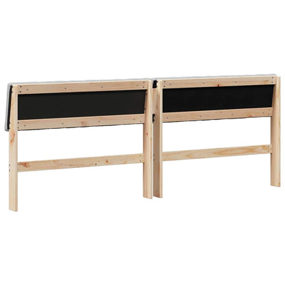 Gepolstertes Kopfteil Hellgrau 200 cm Massives Kiefernholz