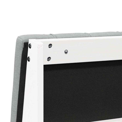 Gepolstertes Kopfteil Hellgrau 200 cm Massives Kiefernholz