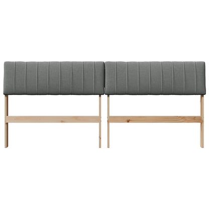 Gepolstertes Kopfteil Dunkelgrau 180 cm Massives Kiefernholz