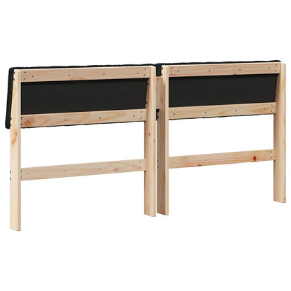 Gepolstertes Kopfteil Schwarz 160 cm Massives Kiefernholz