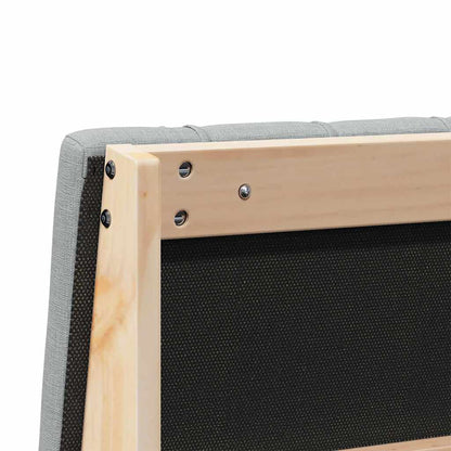 Gepolstertes Kopfteil Hellgrau 150 cm Massives Kiefernholz