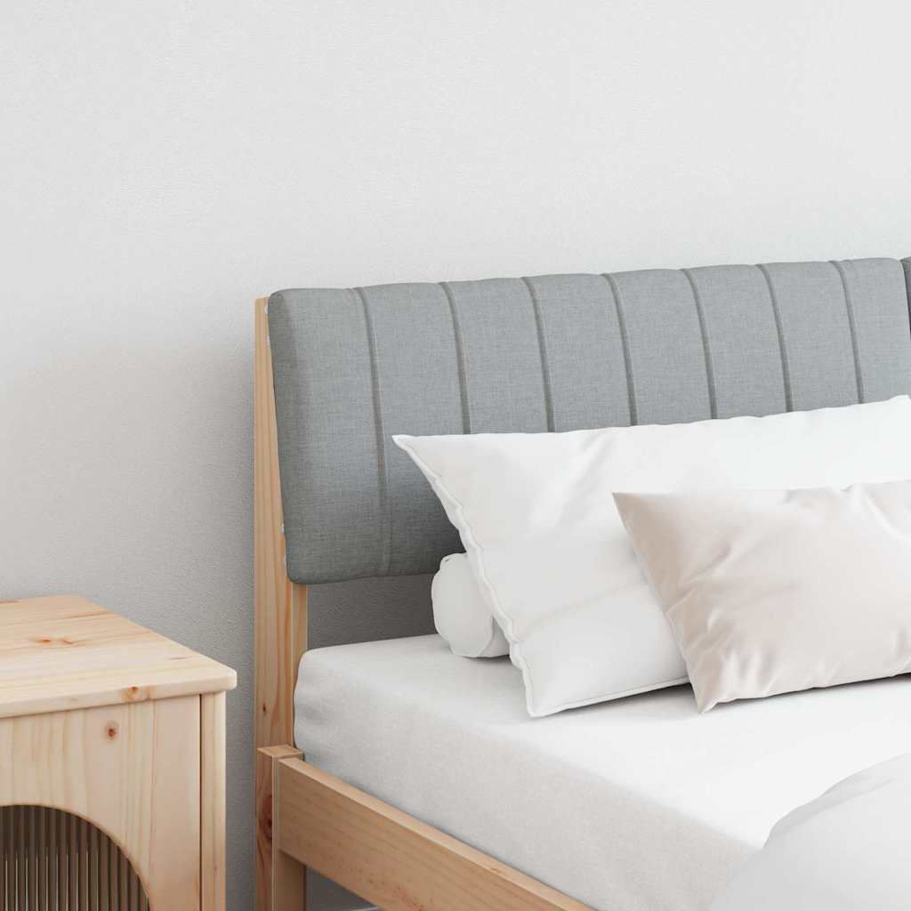 Gepolstertes Kopfteil Hellgrau 150 cm Massives Kiefernholz