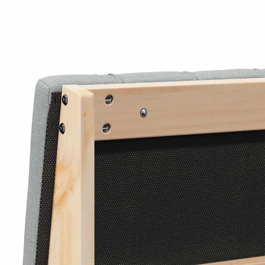 Gepolstertes Kopfteil Hellgrau 140 cm Massives Kiefernholz