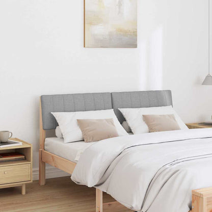 Gepolstertes Kopfteil Hellgrau 140 cm Massives Kiefernholz