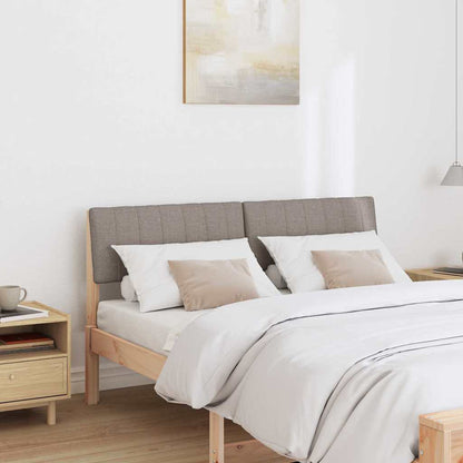 Gepolstertes Kopfteil Taupe 140 cm Massives Kiefernholz