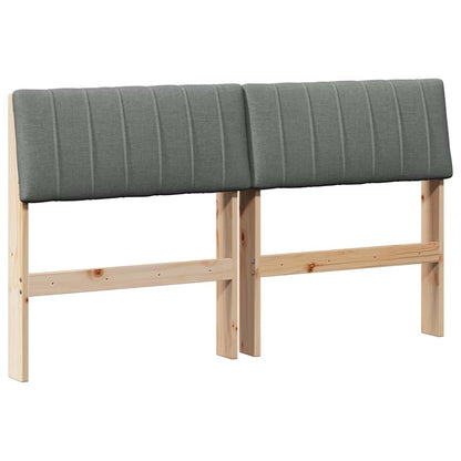 Gepolstertes Kopfteil Dunkelgrau 135 cm Massives Kiefernholz