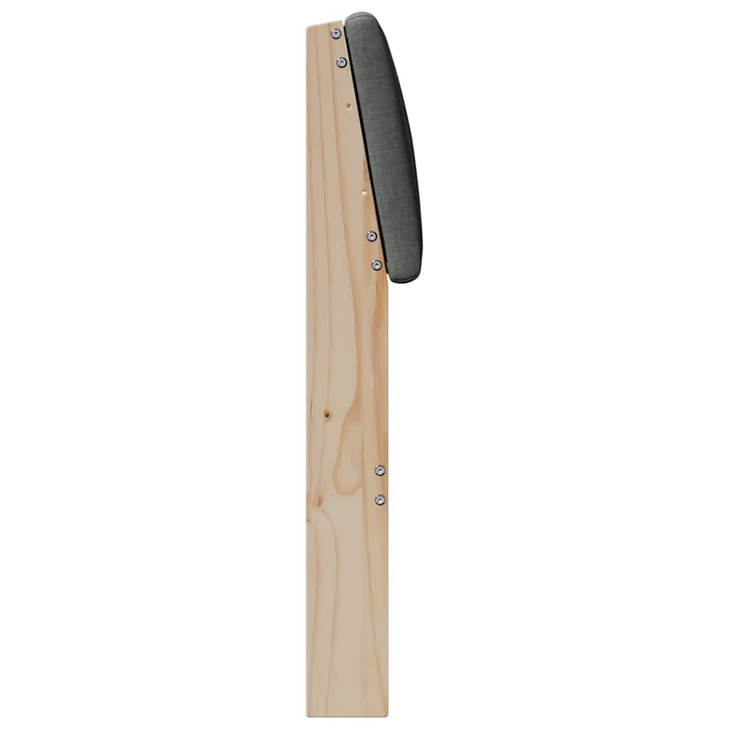 Gepolstertes Kopfteil Dunkelgrau 135 cm Massives Kiefernholz