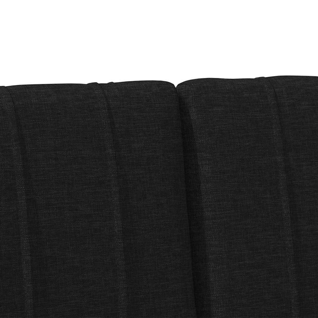 Gepolstertes Kopfteil Schwarz 135 cm Massives Kiefernholz