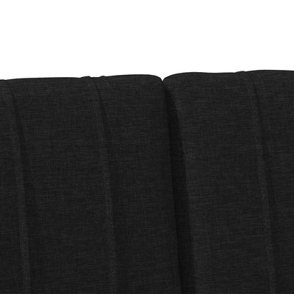 Gepolstertes Kopfteil Schwarz 135 cm Massives Kiefernholz