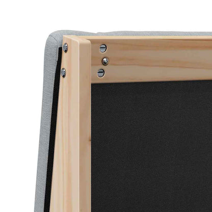 Gepolstertes Kopfteil Hellgrau 200 cm Massives Kiefernholz