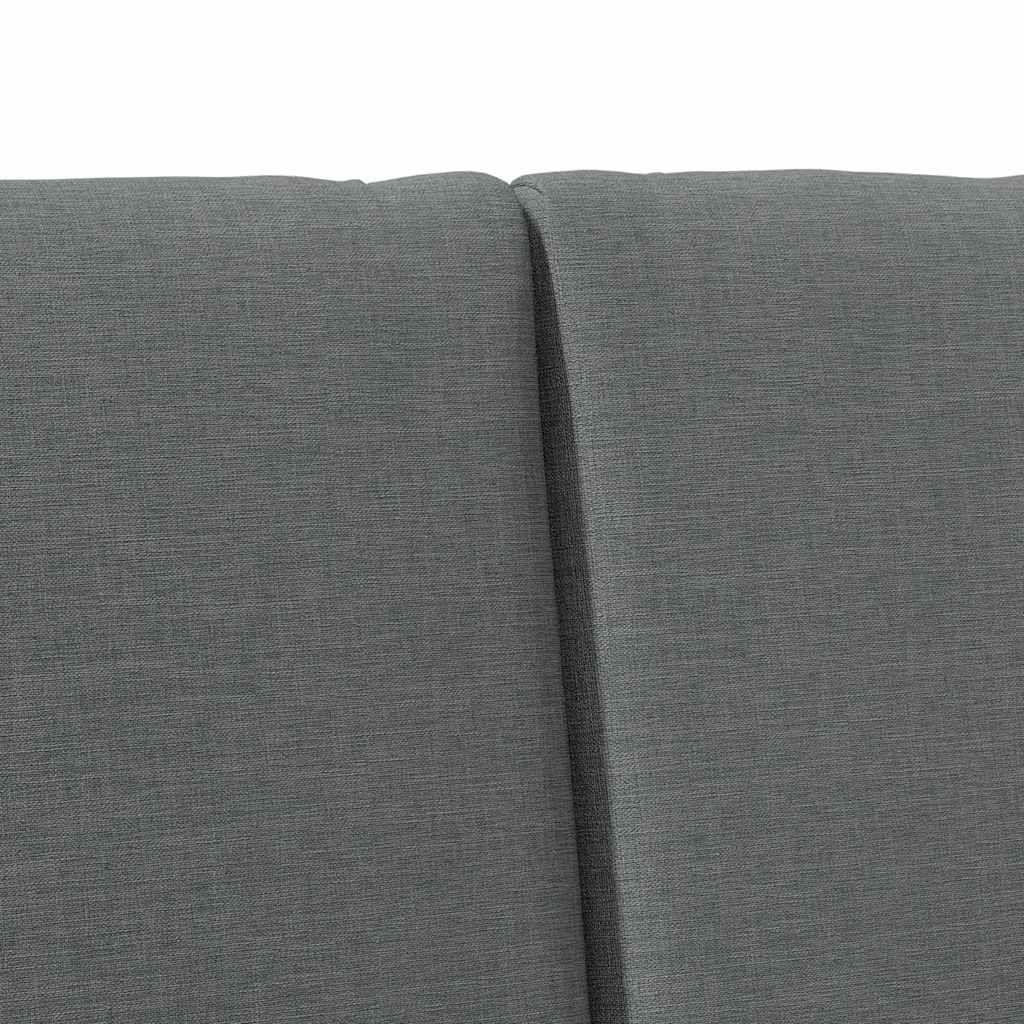 Gepolstertes Kopfteil Dunkelgrau 150 cm Massives Kiefernholz
