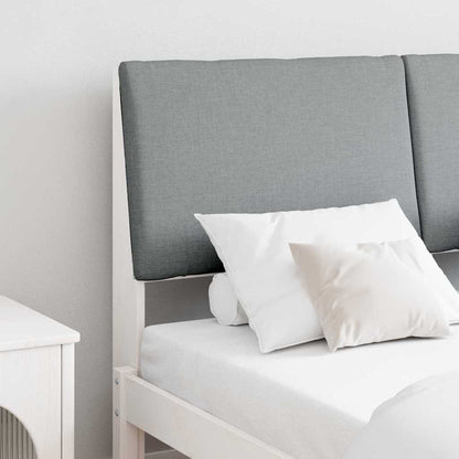 Gepolstertes Kopfteil Hellgrau 150 cm Massives Kiefernholz