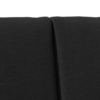 Gepolstertes Kopfteil Schwarz 120 cm Massives Kiefernholz