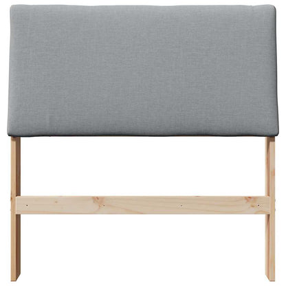 Gepolstertes Kopfteil Hellgrau 100 cm Massives Kiefernholz