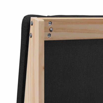 Gepolstertes Kopfteil Schwarz 100 cm Massives Kiefernholz