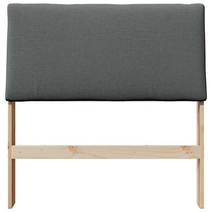 Gepolstertes Kopfteil Dunkelgrau 90 cm Massives Kiefernholz
