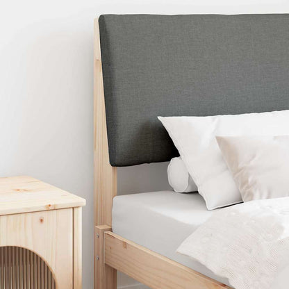 Gepolstertes Kopfteil Dunkelgrau 75 cm Massives Kiefernholz