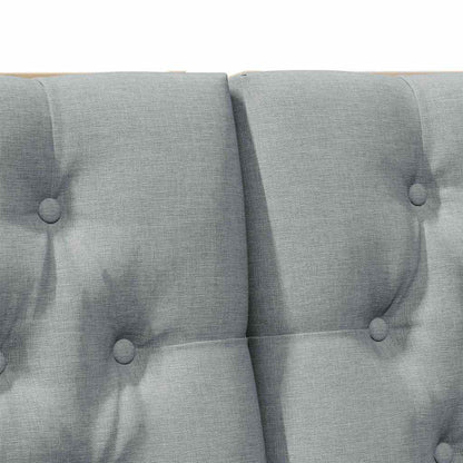 Gepolstertes Kopfteil Hellgrau 200 cm Massives Kiefernholz