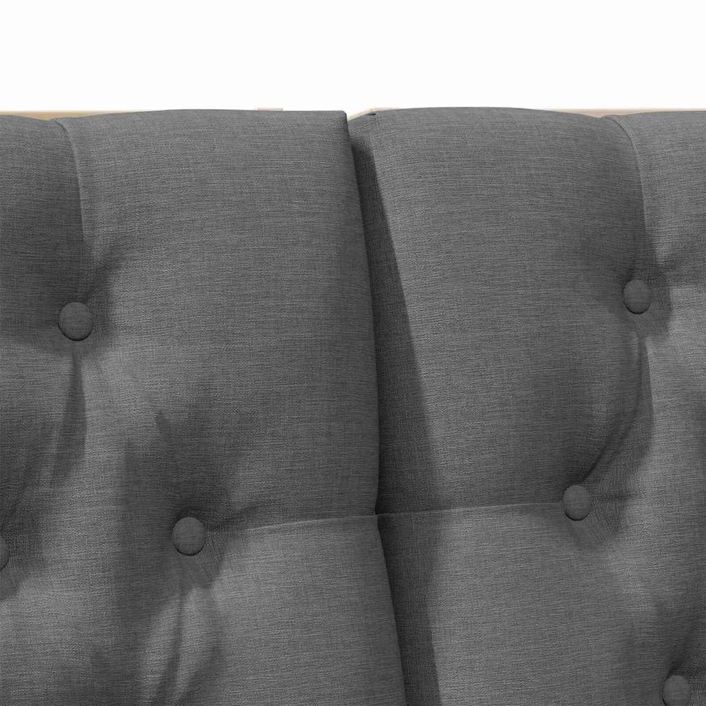 Gepolstertes Kopfteil Dunkelgrau 200 cm Massives Kiefernholz