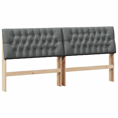 Gepolstertes Kopfteil Dunkelgrau 200 cm Massives Kiefernholz