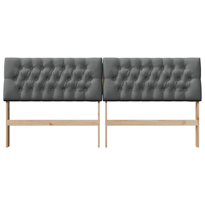 Gepolstertes Kopfteil Dunkelgrau 200 cm Massives Kiefernholz