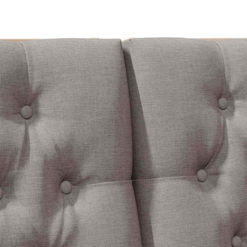 Gepolstertes Kopfteil Taupe 200 cm Massives Kiefernholz