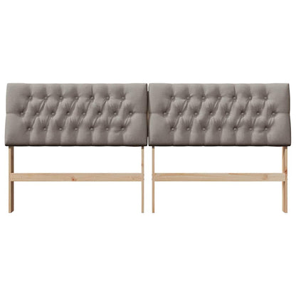 Gepolstertes Kopfteil Taupe 200 cm Massives Kiefernholz