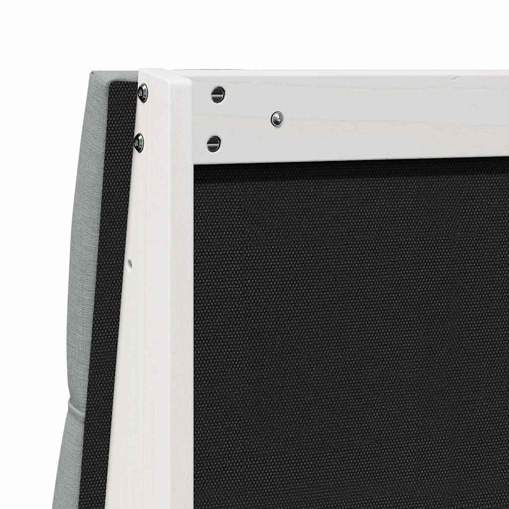 Gepolstertes Kopfteil Hellgrau 200 cm Massives Kiefernholz