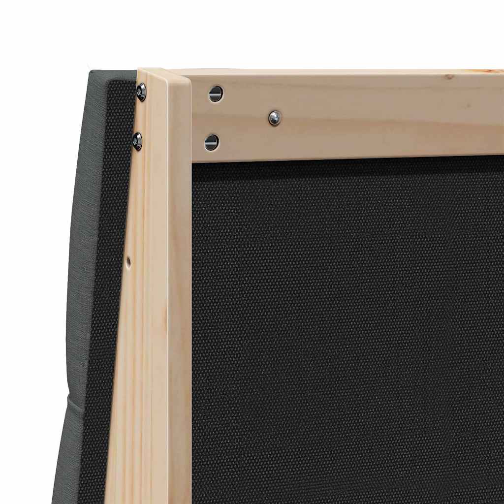 Gepolstertes Kopfteil Dunkelgrau 180 cm Massives Kiefernholz