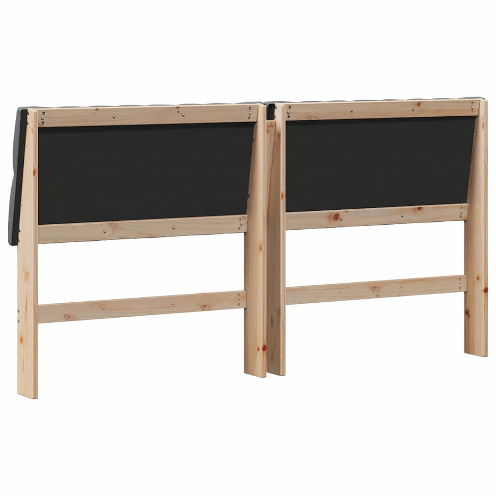 Gepolstertes Kopfteil Dunkelgrau 180 cm Massives Kiefernholz