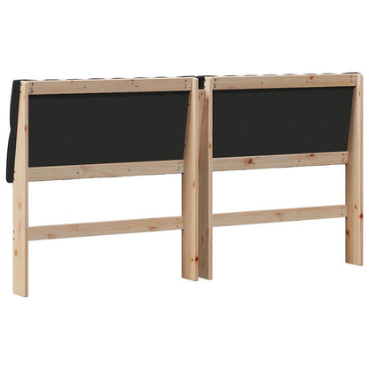 Gepolstertes Kopfteil Schwarz 180 cm Massives Kiefernholz