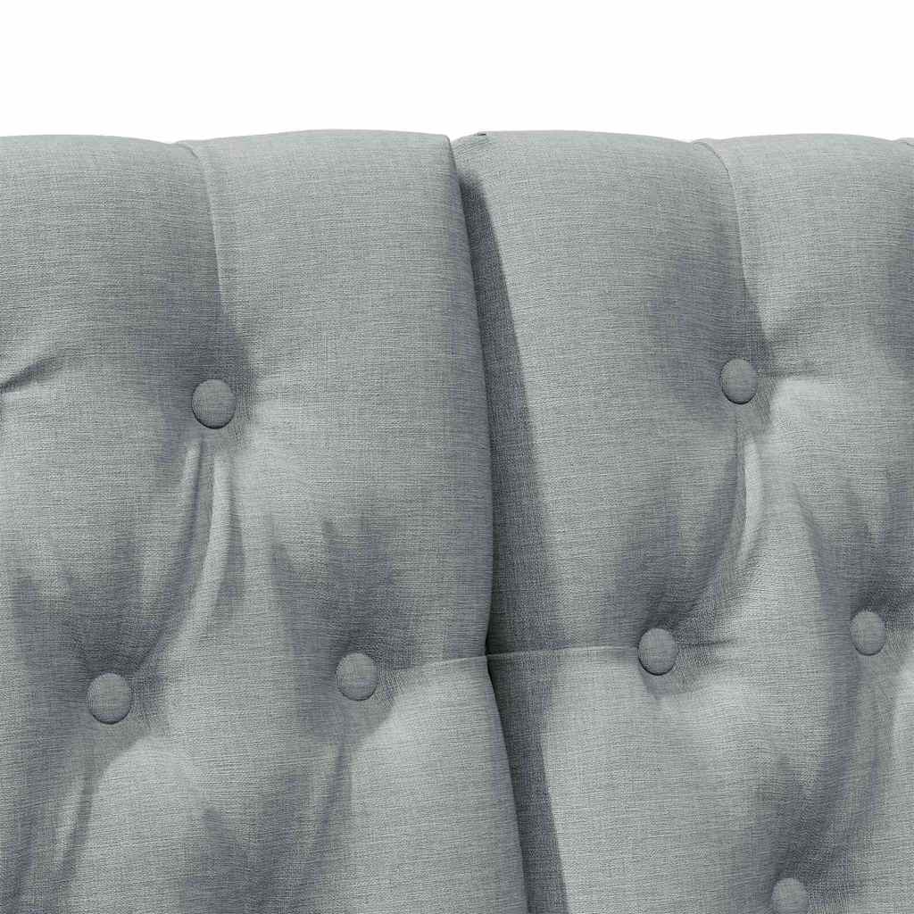 Gepolstertes Kopfteil Hellgrau 180 cm Massives Kiefernholz