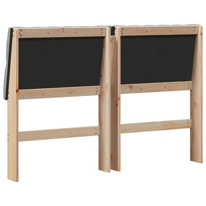 Gepolstertes Kopfteil Hellgrau 140 cm Massives Kiefernholz